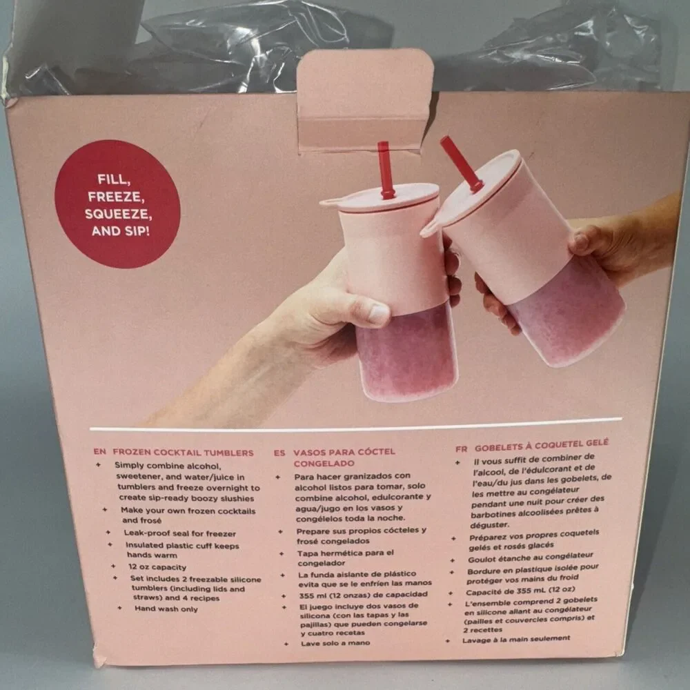 NEW 2 Rabbit Froze All Day‎ Frozen Cocktail Tumblers Shakers Slushie Makers NIB